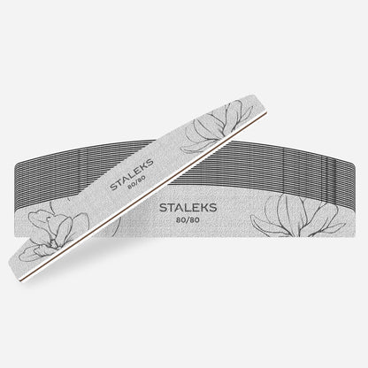 Staleks Smart 40 Crescent Nail File — full pack, 80/80 grit