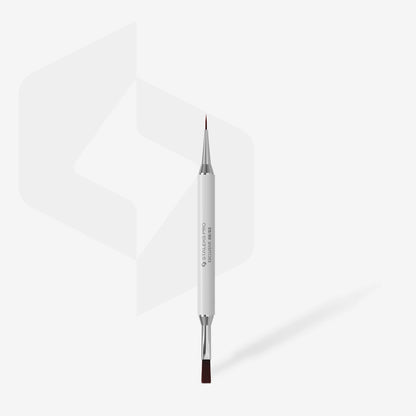 Staleks Exclusive 08/03 Double-Ended Nail Brush — 10mm straight gel brush close-up