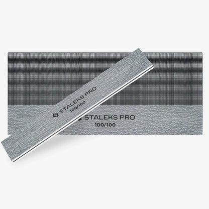 STALEKS Straight Wide Nail File 100/100 50pcs