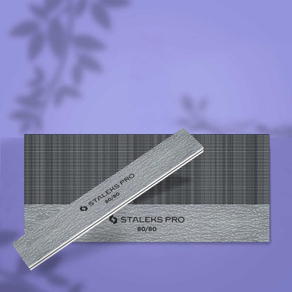 STALEKS Straight Wide Nail File 80/80 50pcs