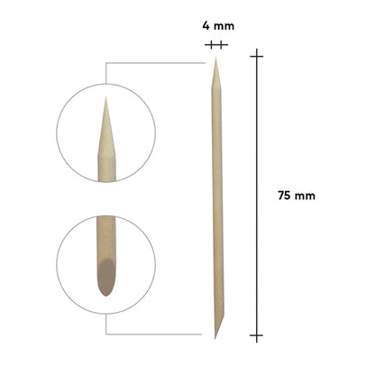 STALEKS Wooden Orange Sticks 75mm