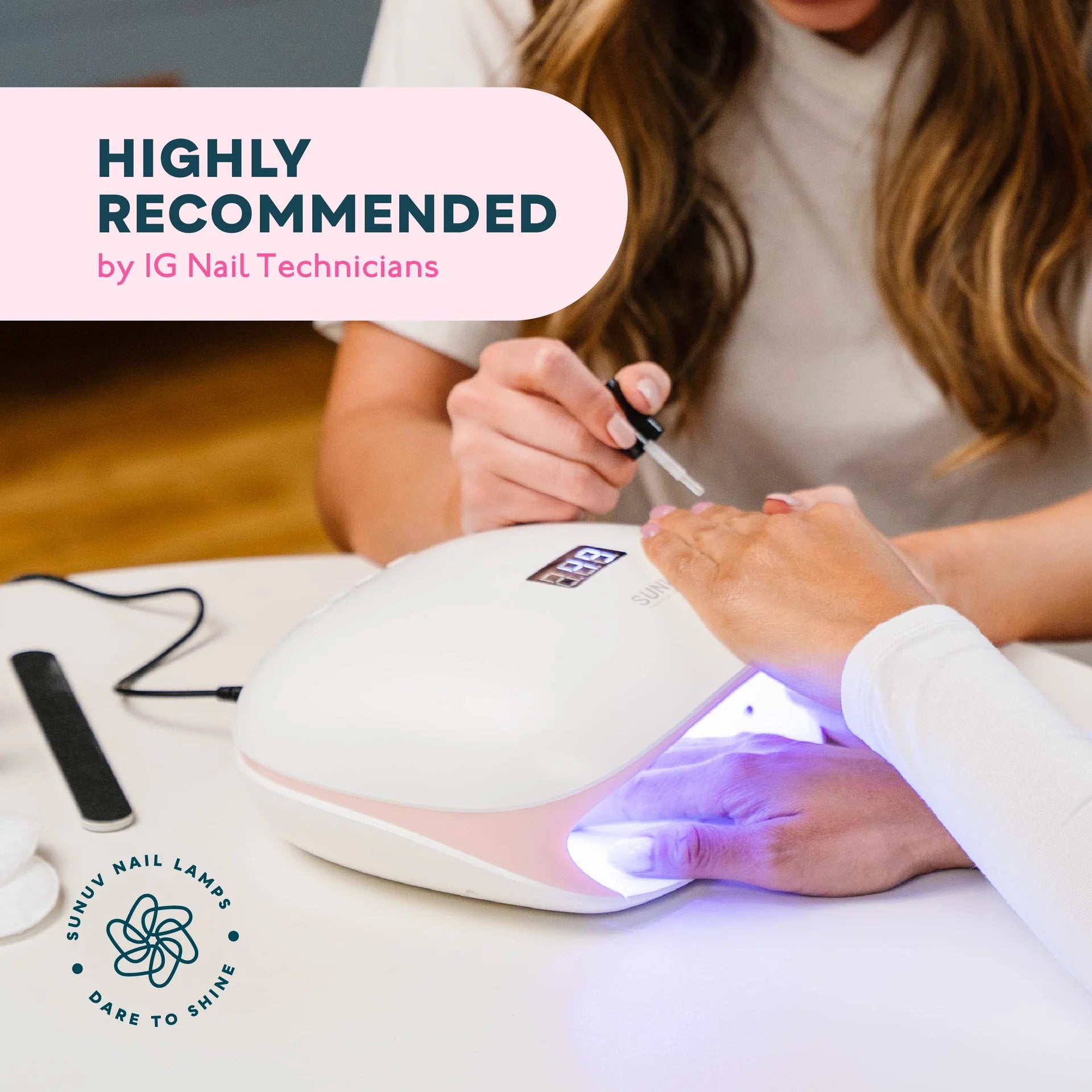 SUN4S UV LED nail lamp pink professional gel nail dryer SUNUV