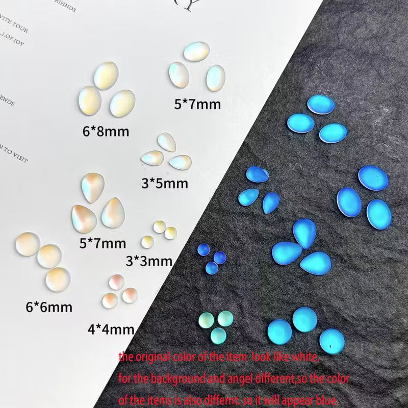 Nail Art with Tear Matte Frosted Glass 