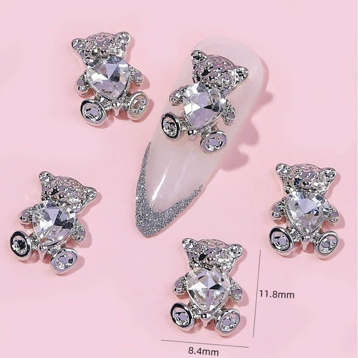 Cute Teddy Bear Nail Decorations