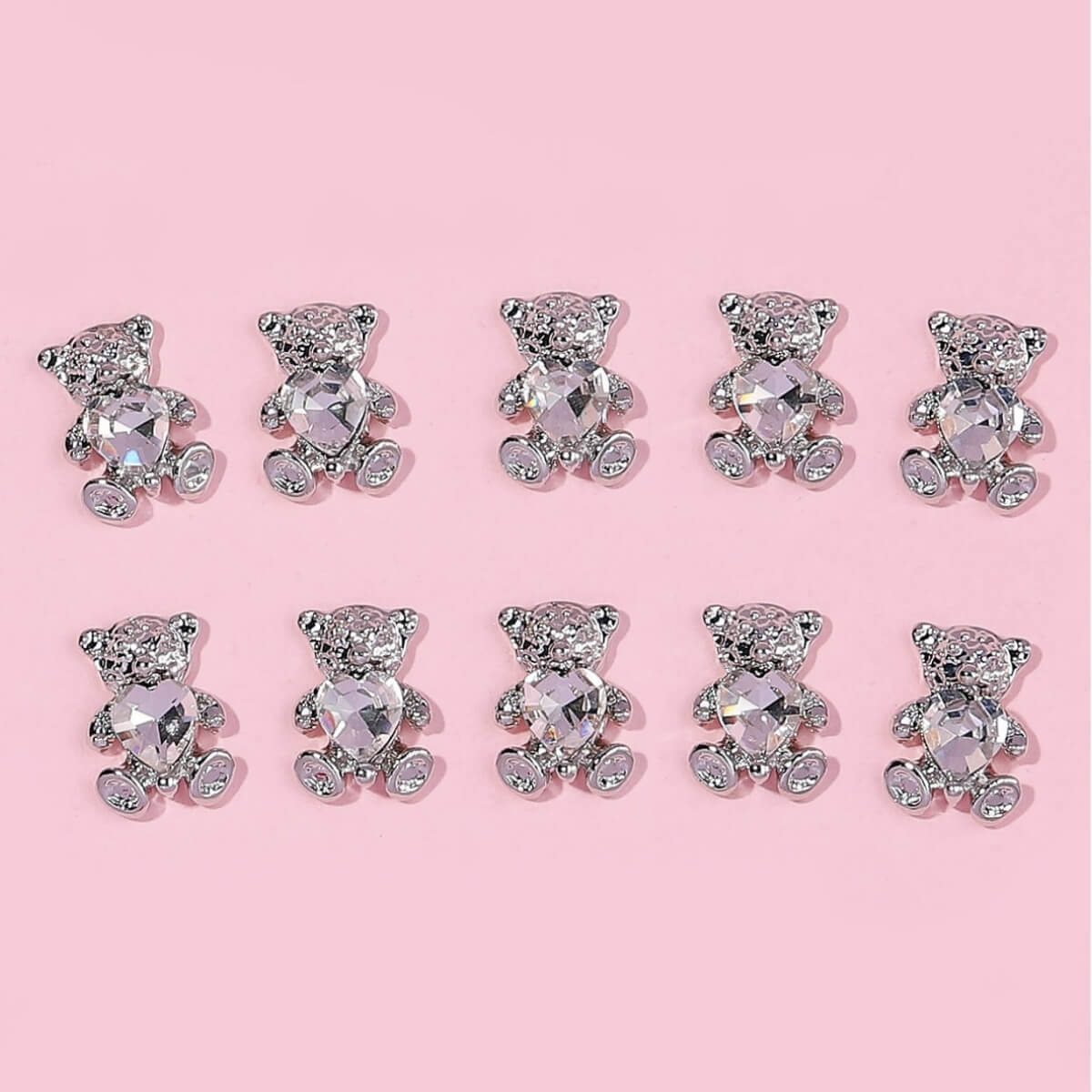 3D Teddy Bear Nail Charms