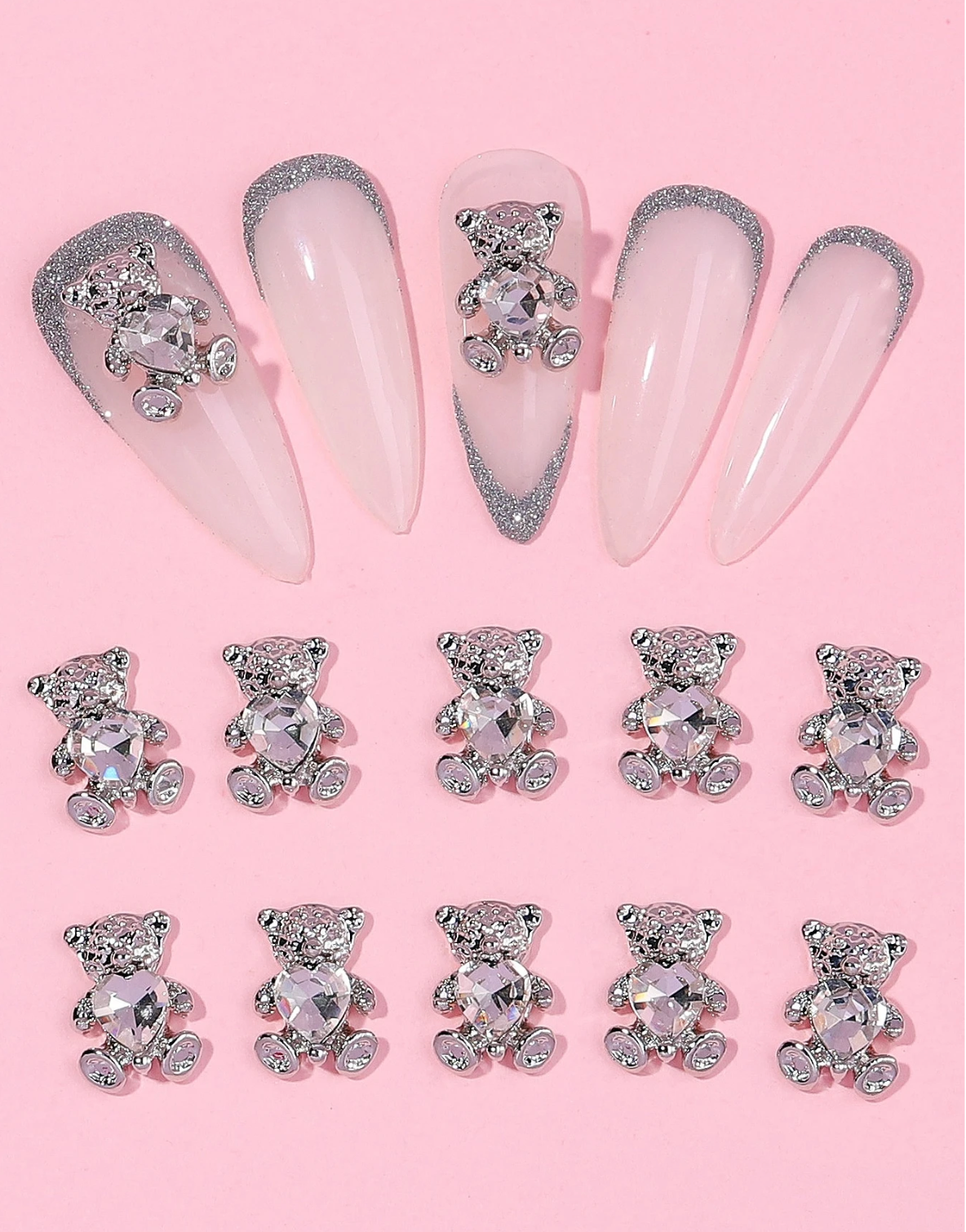 Teddy Bear Nail Charms for Nail Designs