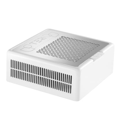 Teri 800 M White (Silver Mesh) — side angle showing compact tabletop design