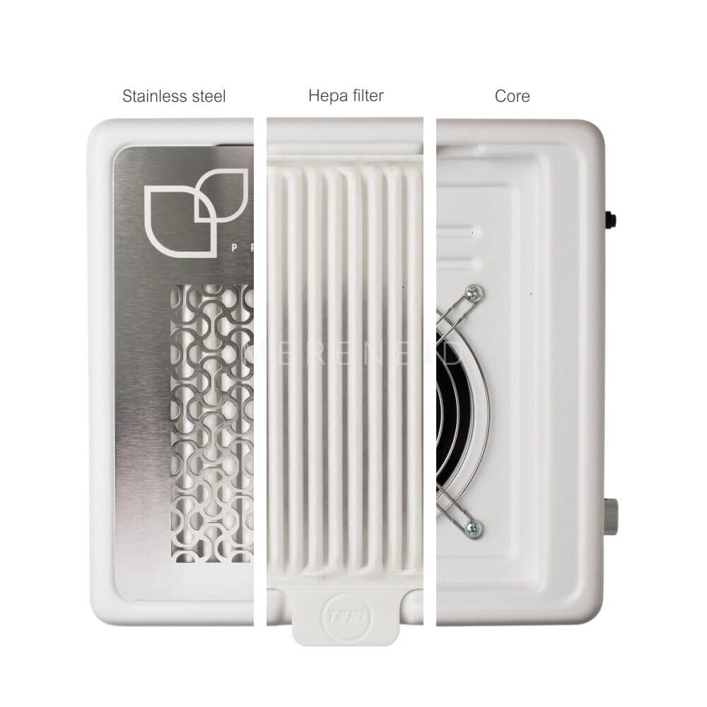 Teri Turbo M White (Silver Mesh) — in use during a manicure session