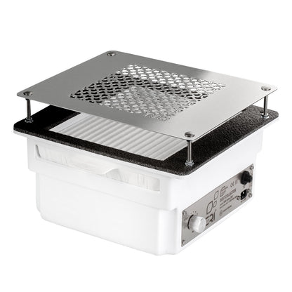 Teri Turbo Built-in White (Silver Mesh) — close-up of removable magnetic stainless mesh