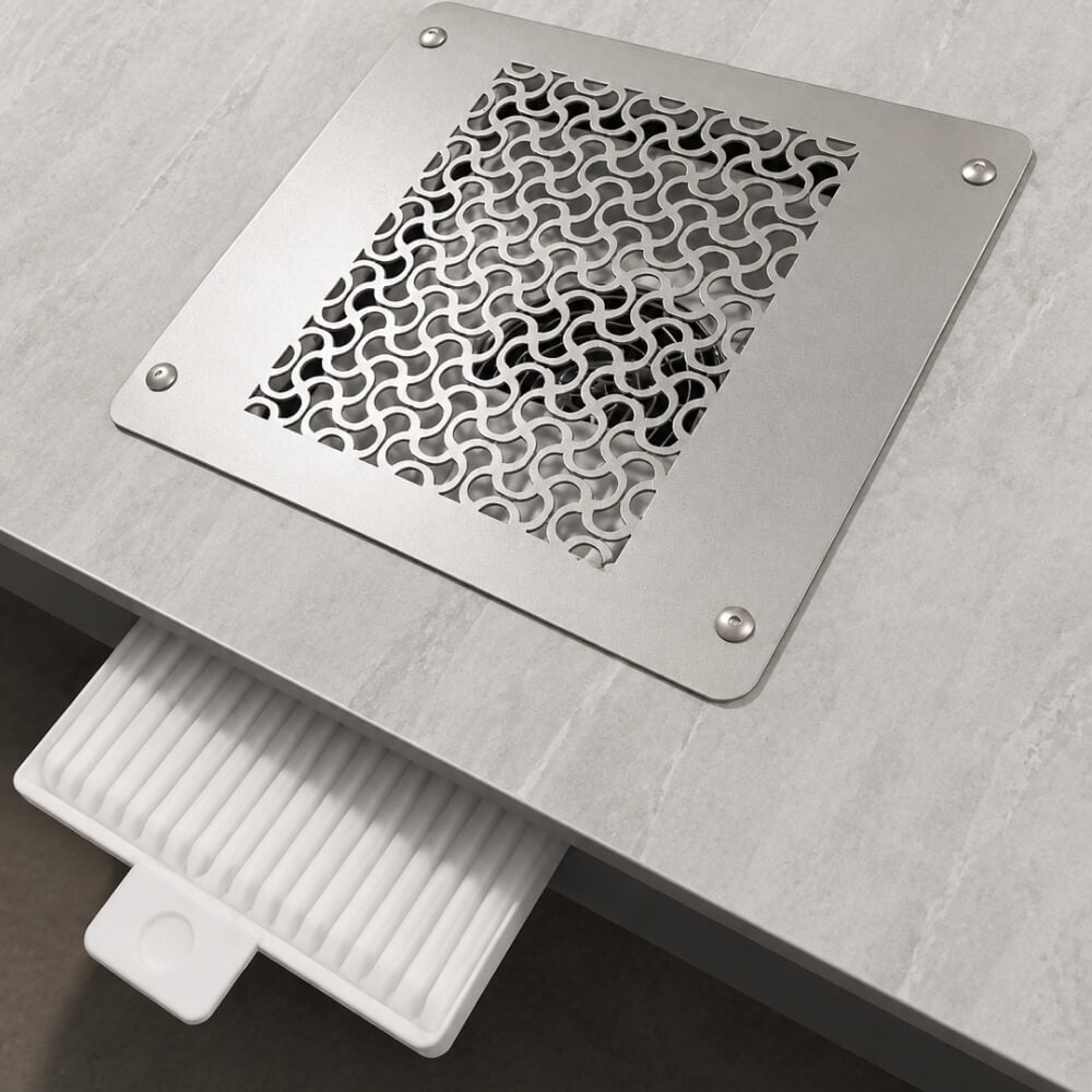 Teri Turbo Built-in White (Silver Mesh) — mounting fasteners and installation hardware