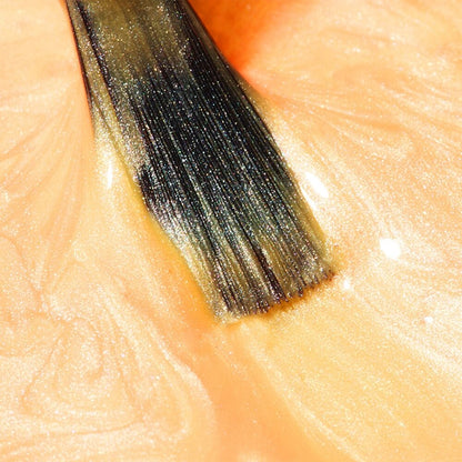 Close-up of pearlescent shimmer finish on Amalfi nails