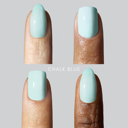 Soft pastel blue finish