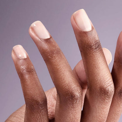 Clear, glossy manicure using Fibre BIAB Clear as a base