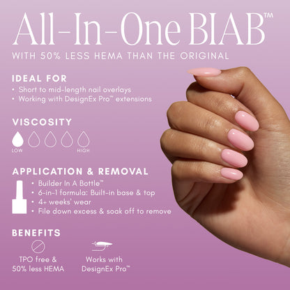 The GelBottle Dewy BIAB salon-quality builder gel for nail reinforcement