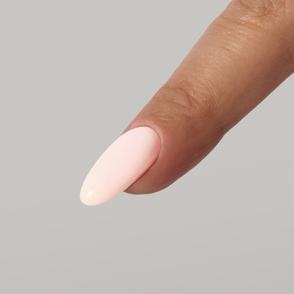 Milky pastel pink manicure using Dreamer Fibre BIAB