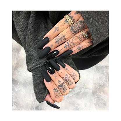 Black is a highly pigmented black gel polish