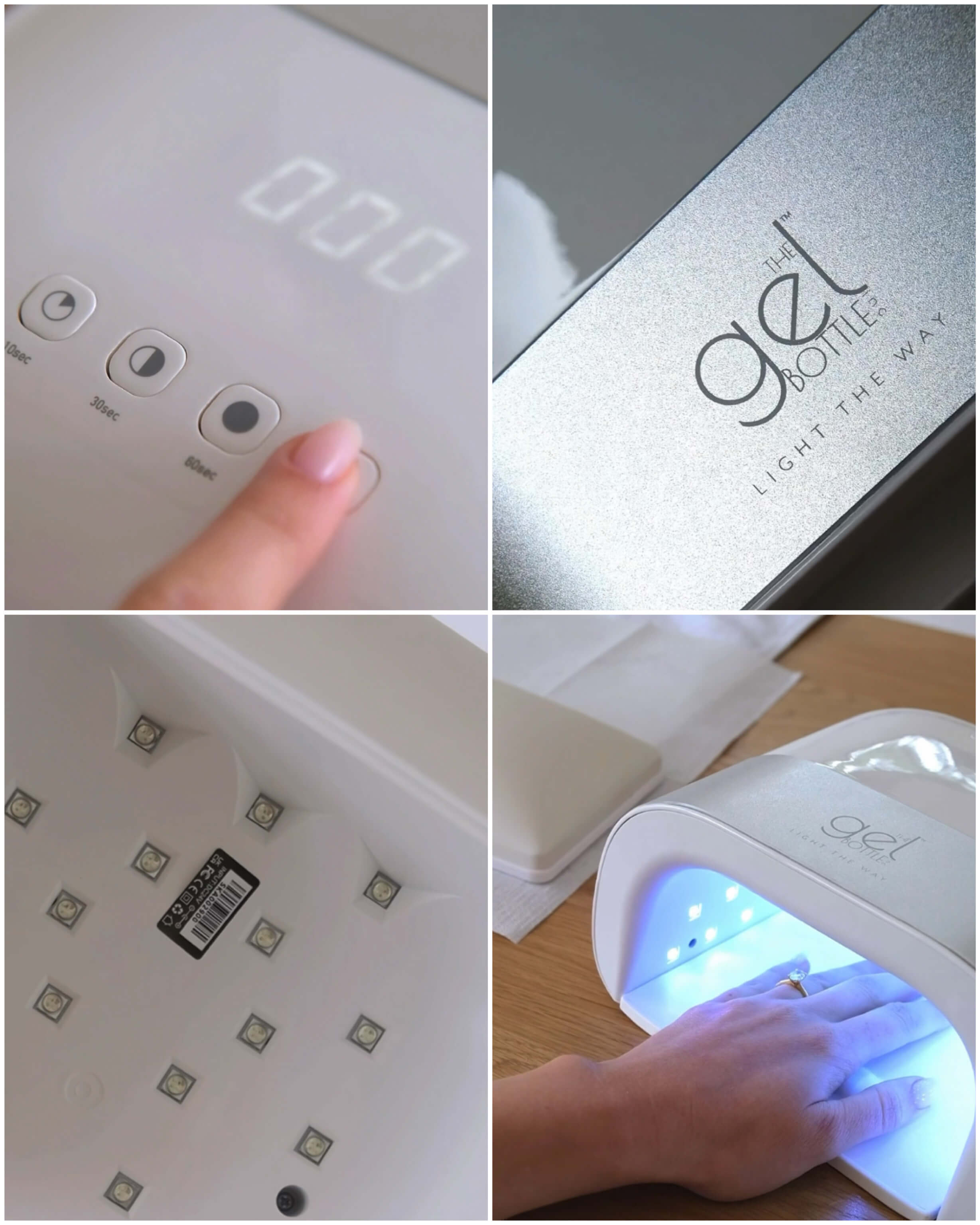 The GelBottle “Light The Way” Nail Lamp is a professional UV/LED