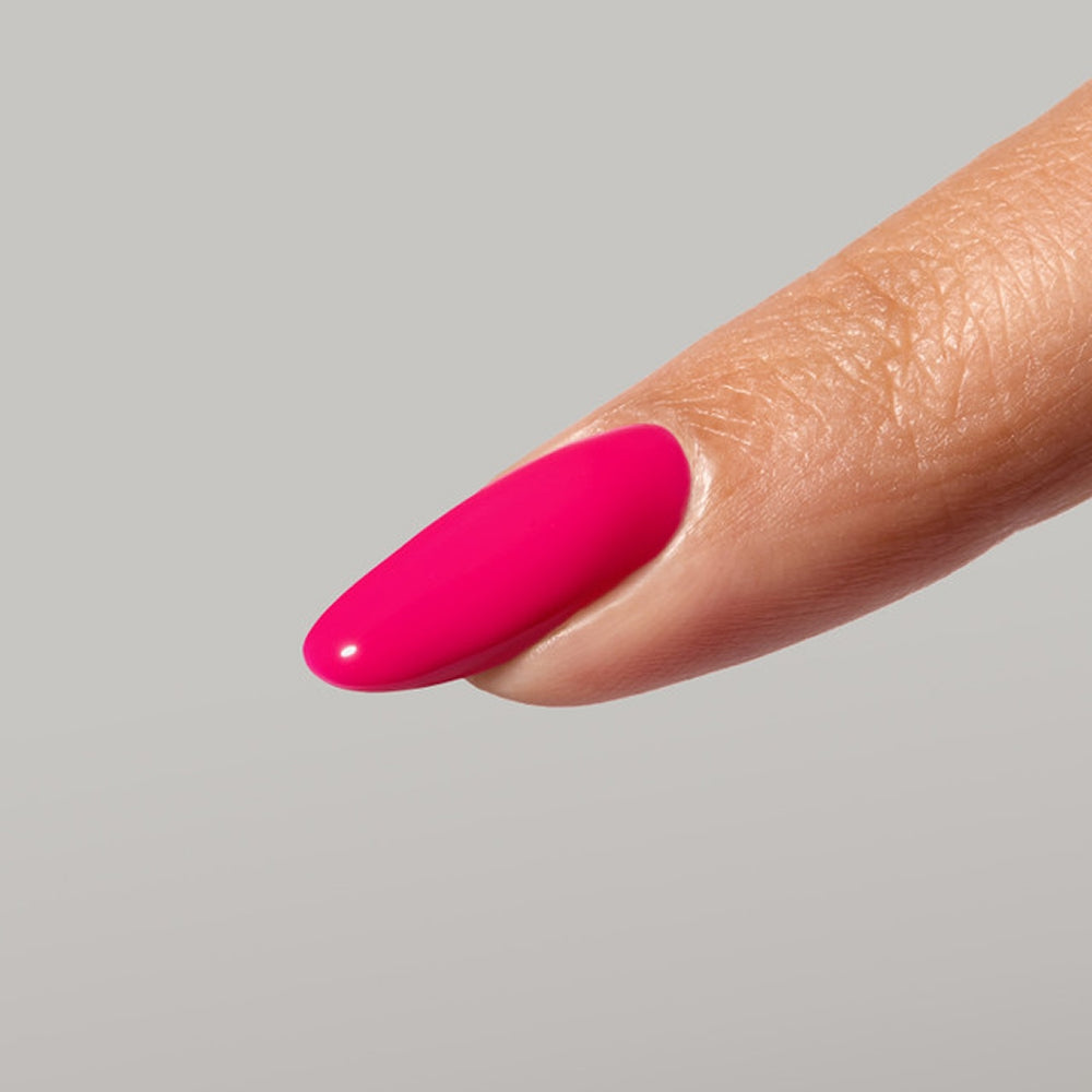Raspberry pink manicure using Paloma gel color