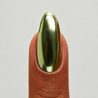 The GelBottle Sage green chrome nail powder, 0.6g