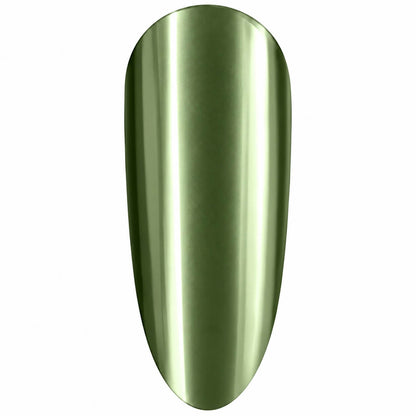 The GelBottle Sage Chrome Pigment vibrant green nail chrome powder pot