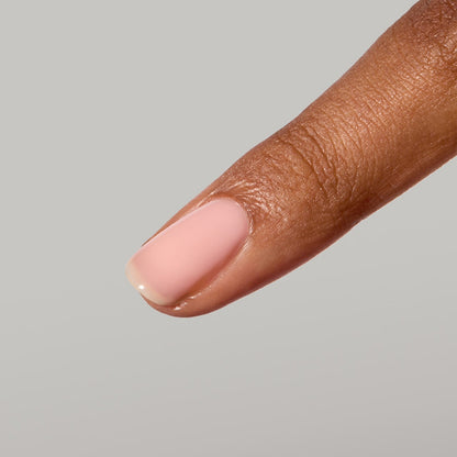 Rosy nude warm-toned manicure using Teddy Fibre BIAB