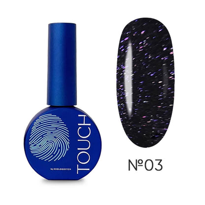 TOUCH Top Mirror 3, 13ml, violet shimmer pearlescent closed bottle