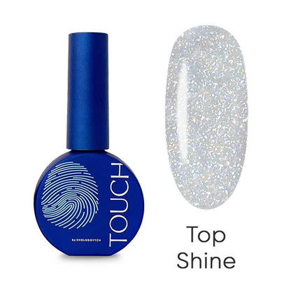 TOUCH No Wipe Top Shine, 13ml, swatch on nail tip