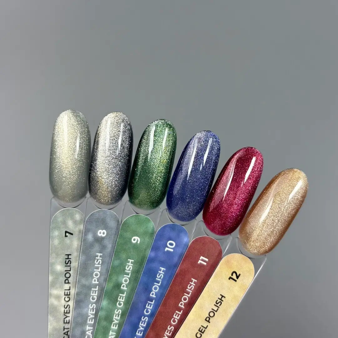Professional magnetic nail art with TOUCH Gel polish 3D Cat Eyes 10