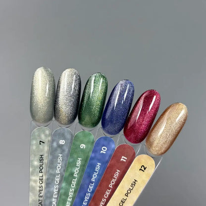 Professional magnetic nail art with TOUCH Gel polish 3D Cat Eyes 10