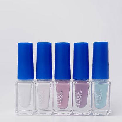 TOUCH Aqua Drops Pastel Collection — drops applied to nail tip