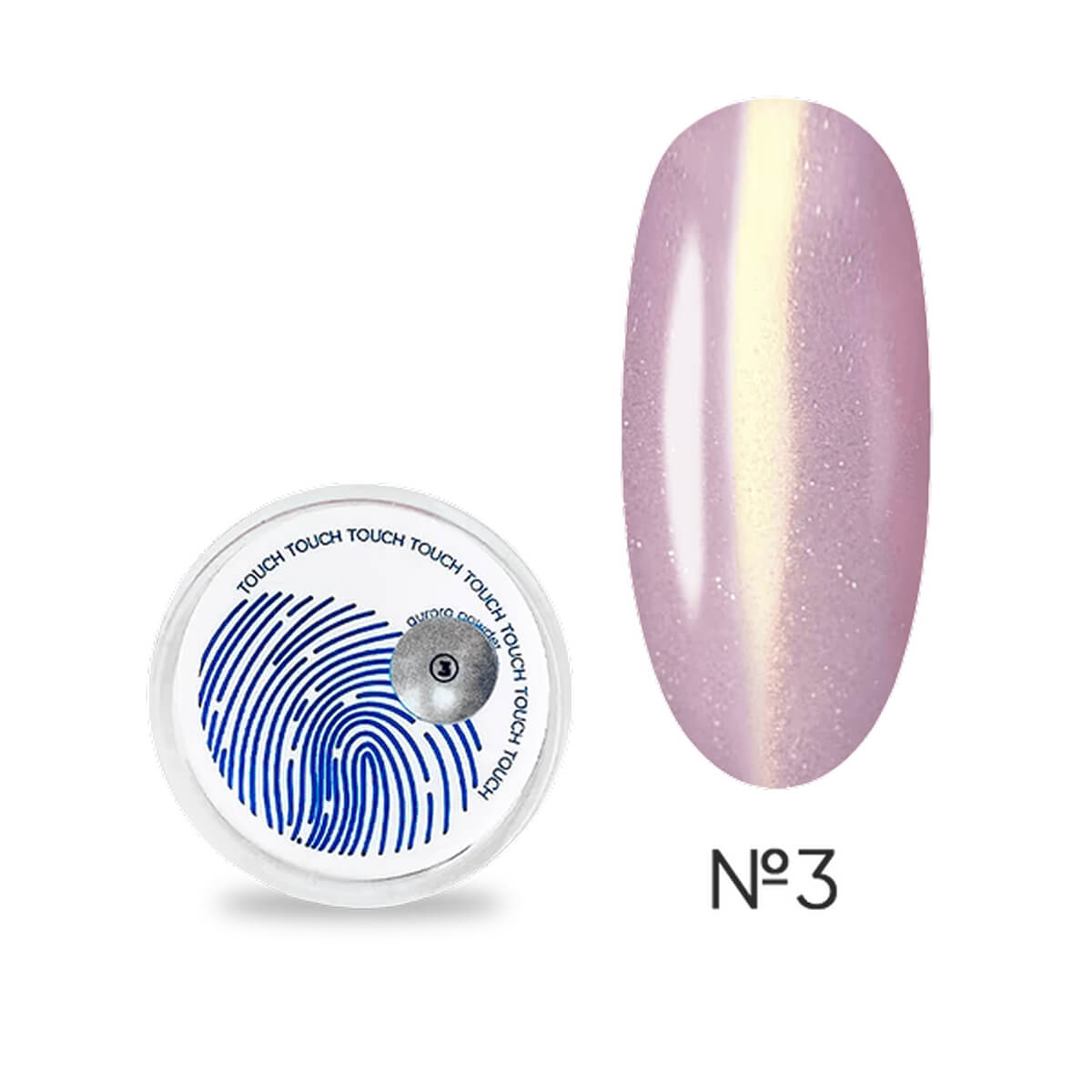 TOUCH Aurora Powder 03, 5ml, label close-up