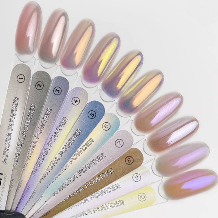 TOUCH Aurora Powder – Pearl Nail Chrome Powder with Aurora Effect
