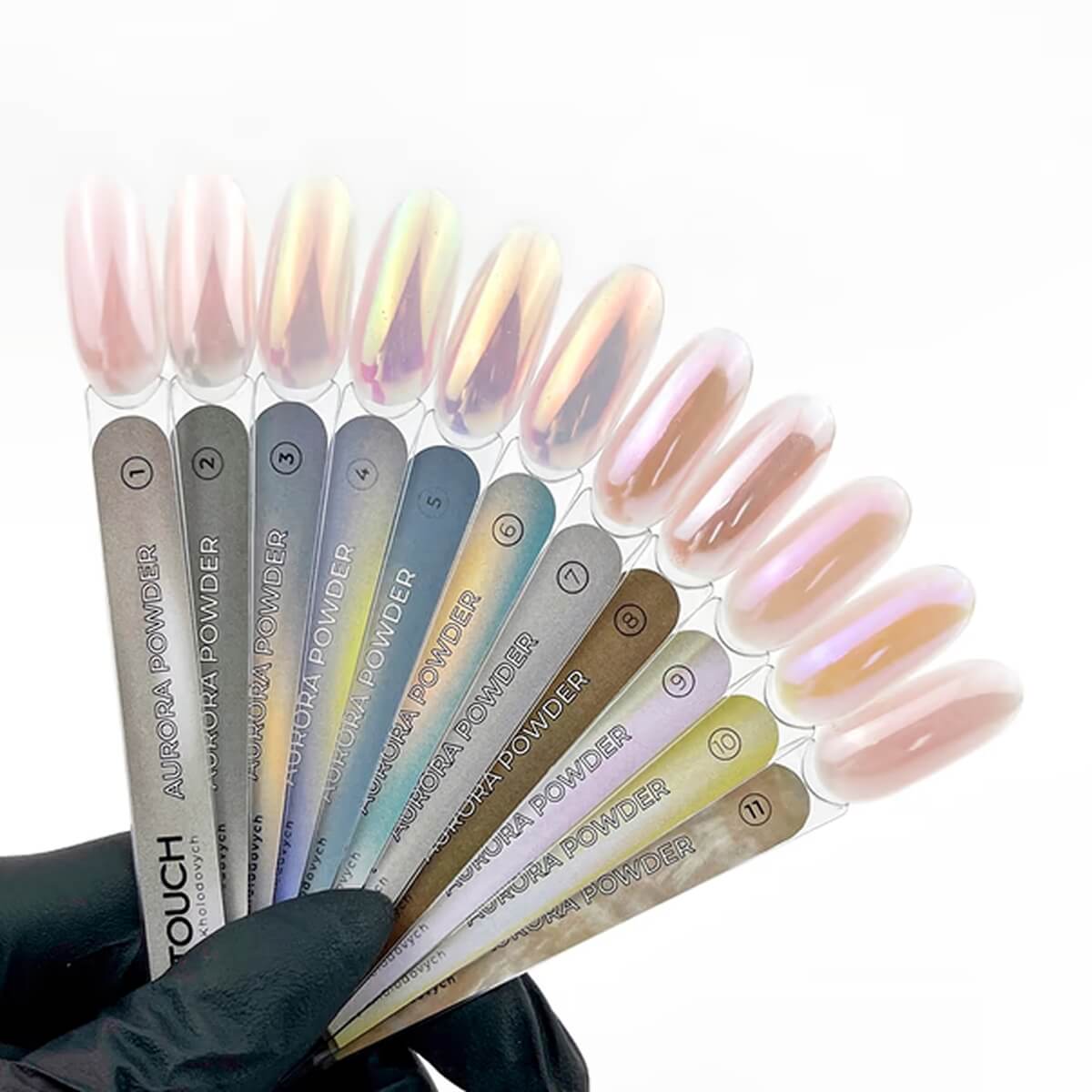 TOUCH Aurora Powder 11 iridescent pearl rubbing powder for glazed nails