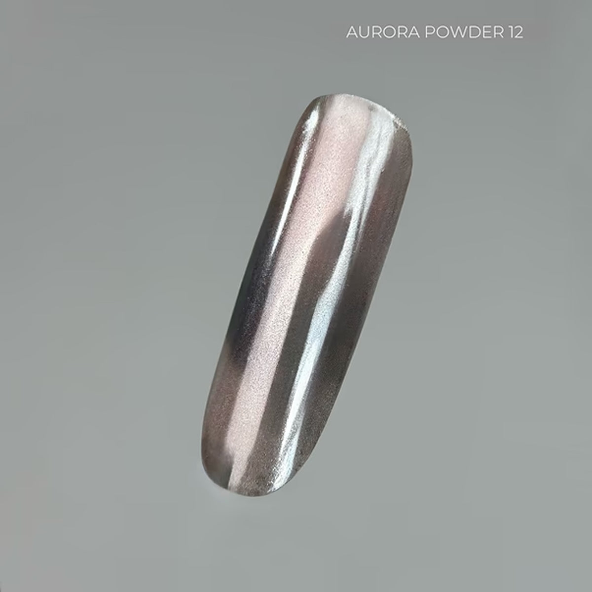 TOUCH Aurora Powder 12 silver gray mirror effect chrome powder for nails