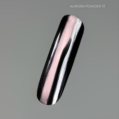 TOUCH Aurora Powder 13 metallic gray mirror effect nail art powder 5ml