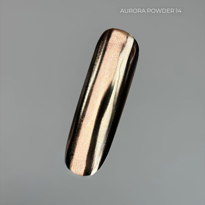 TOUCH Aurora Powder 14 metallic gold mirror effect nail art powder 5ml
