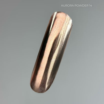 TOUCH Aurora Powder 14 professional gold chrome rubbing powder for nails