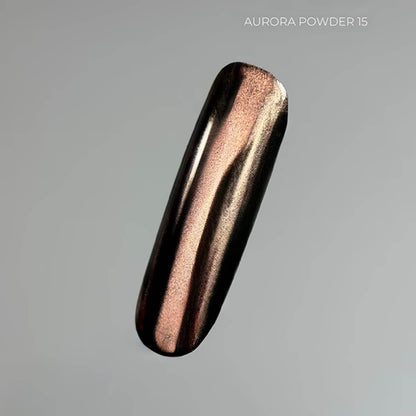 TOUCH Aurora Powder 15 metallic mirror effect nail art powder 5ml