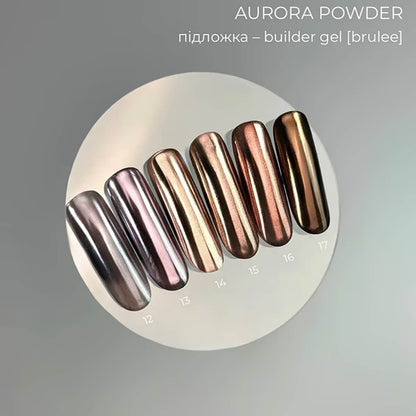 TOUCH Aurora Powder 17 brown chrome pigment for professional nail art