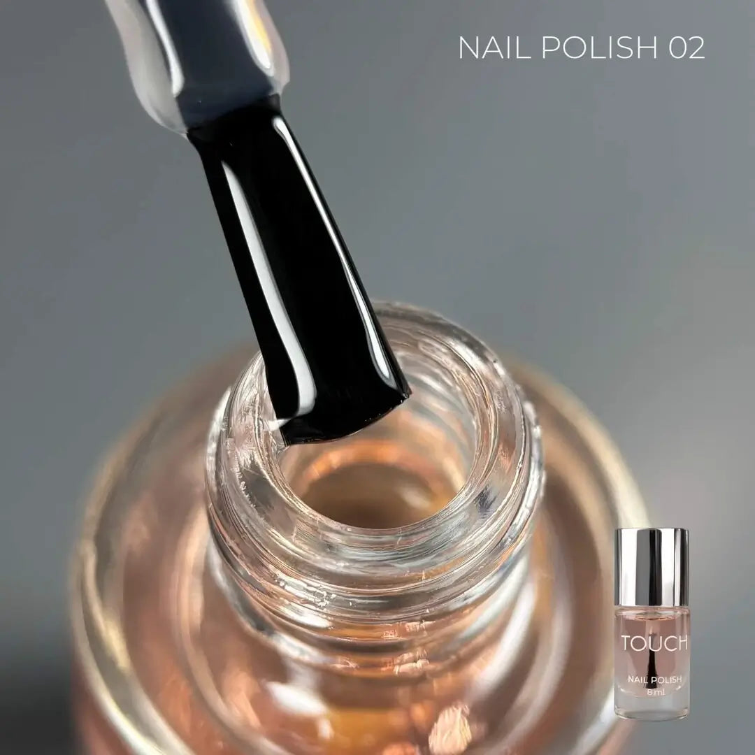 TOUCH Base Nail Polish 1 — swatch on bare nail, clear base layer
