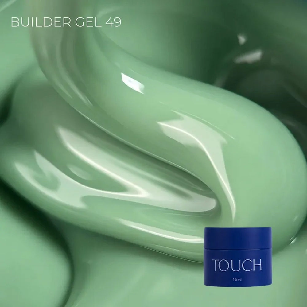 TOUCH Builder Gel 49 — full extension set, light green finish