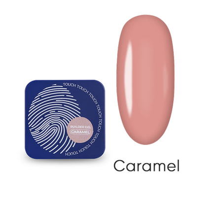Beige nude TOUCH hard gel for structured overlays and nail reconstruction