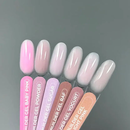 TOUCH - Builder Gel Powder provides a soft powder-like nude tone with strong structural support