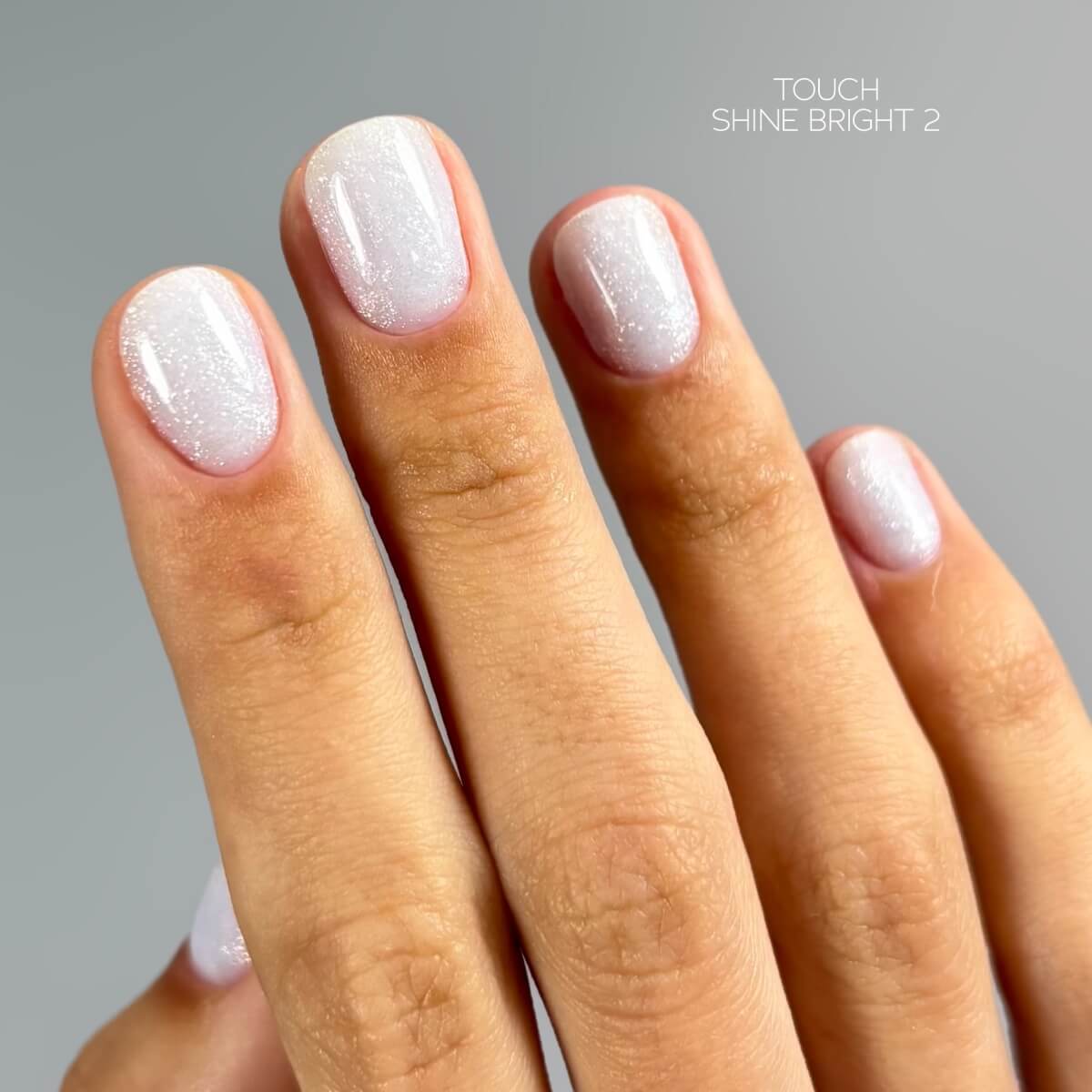 TOUCH Builder Gel Shine Bright 2 — label close-up, sky blue shade