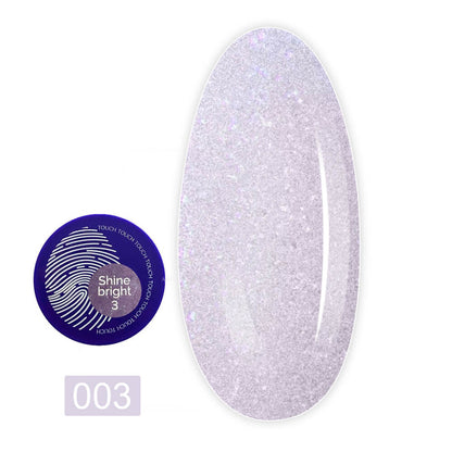 TOUCH Builder Gel Shine Bright 3 — closed bottle, milky pink mirror pearl