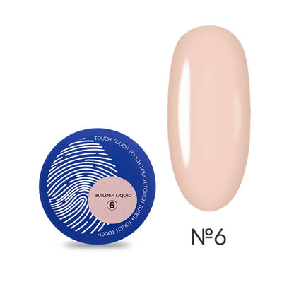 Professional beige liquid builder gel by TOUCH for nail repairs