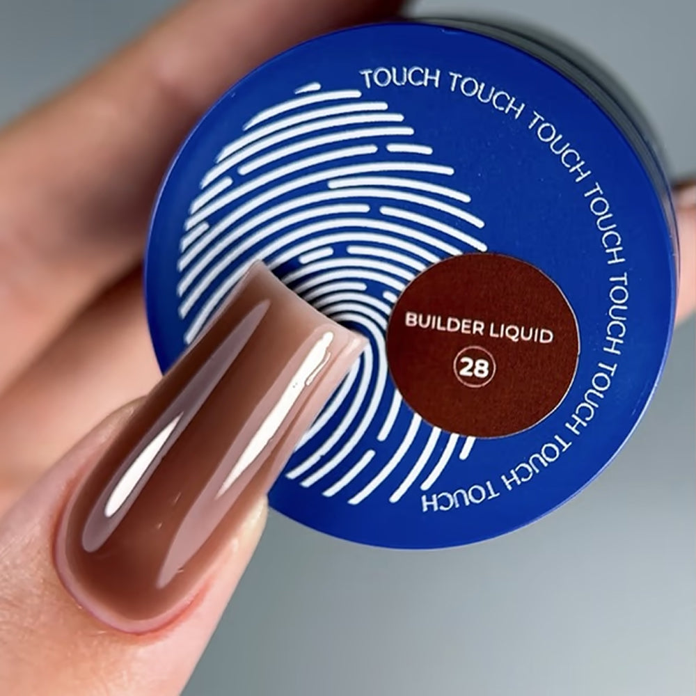 TOUCH Builder Liquid 28, 15ml, milk chocolate closed jar