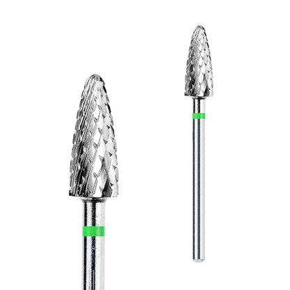 TOUCH Carbide Corn Bit Green (F0513-C) — full bit, corn shape close-up