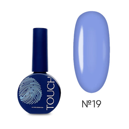 TOUCH Cover Base 19 — closed bottle, light blue camouflage base