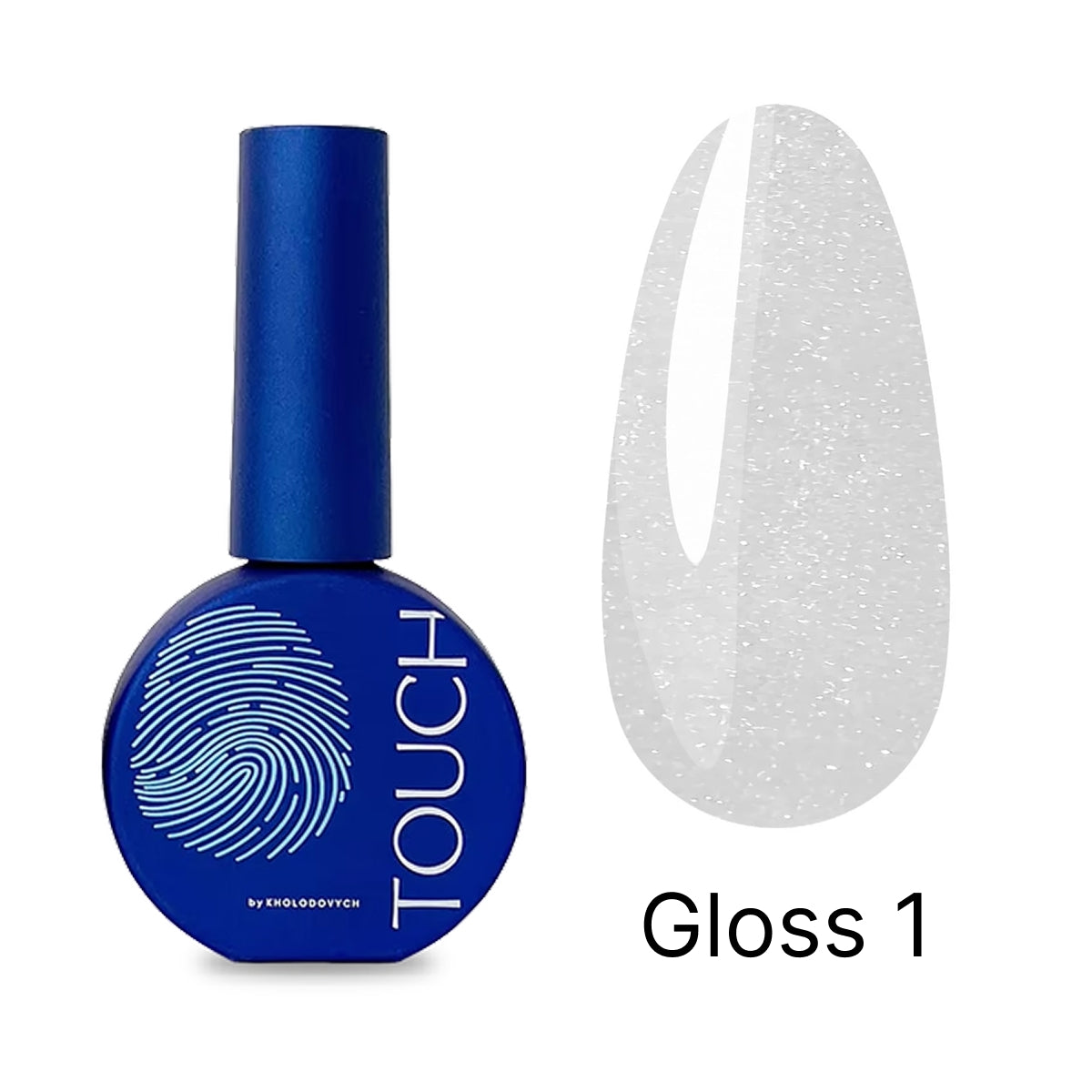 TOUCH Cover Base Gloss 1, 13ml, milky shimmer closed bottle